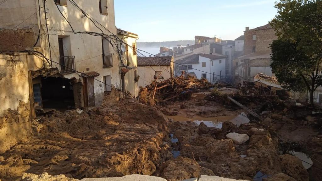 Letur (Albacete) en las horas posteriores al paso de la dana.