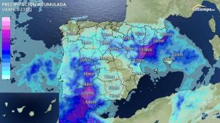 Mapa de la situación meteorológica en Madrid.