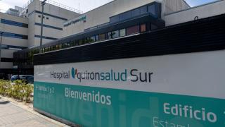 Fachada del hospital Quirónsalud Sur, en Alcorcón, Madrid.
