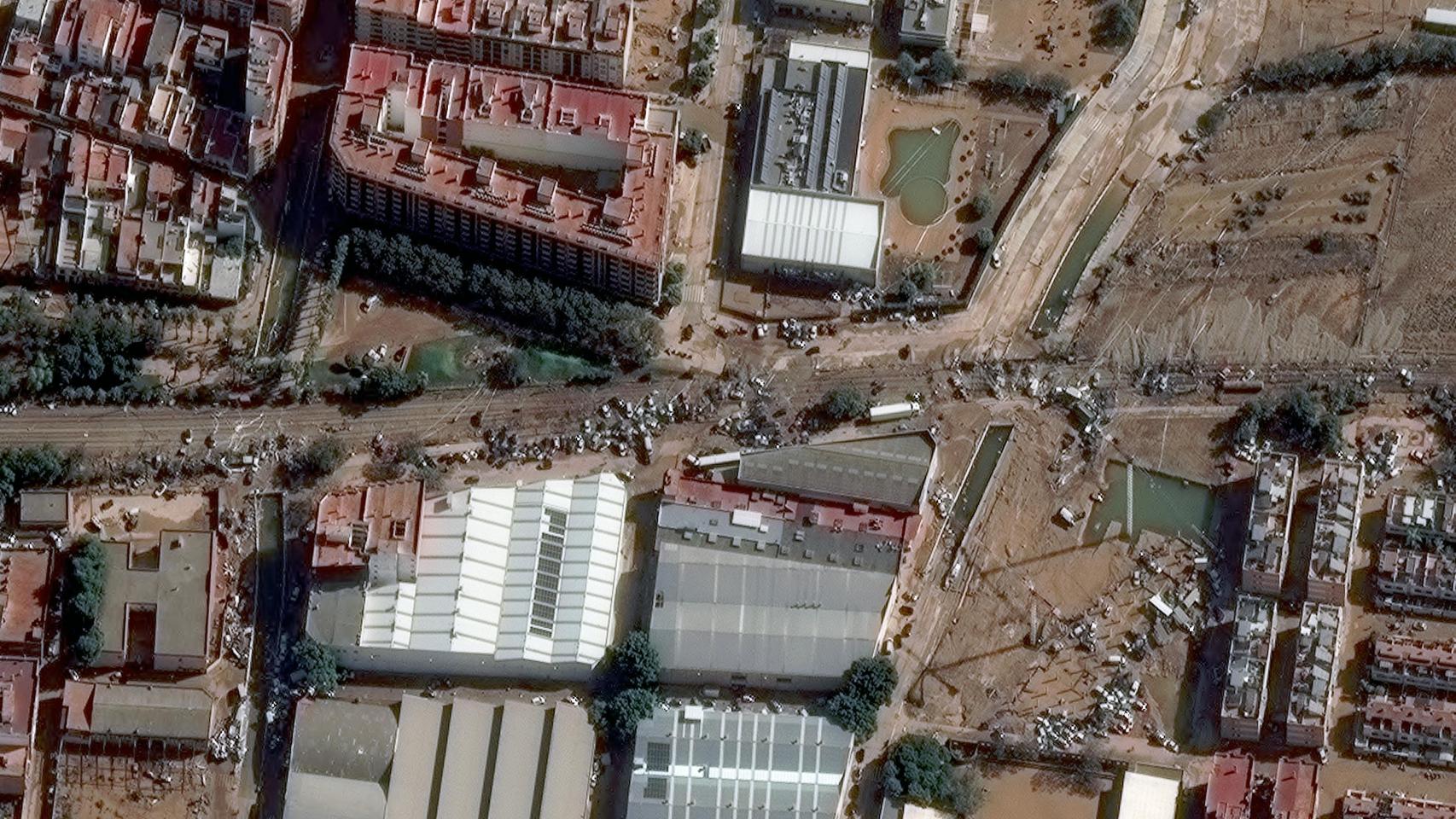 Así es la vista aérea de las zonas de Valencia afectadas por la DANA