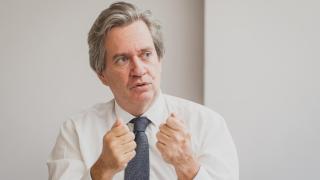 Beltrán de la Lastra, presidente y director de Inversiones de Panza Capital, en un momento de la entrevista.