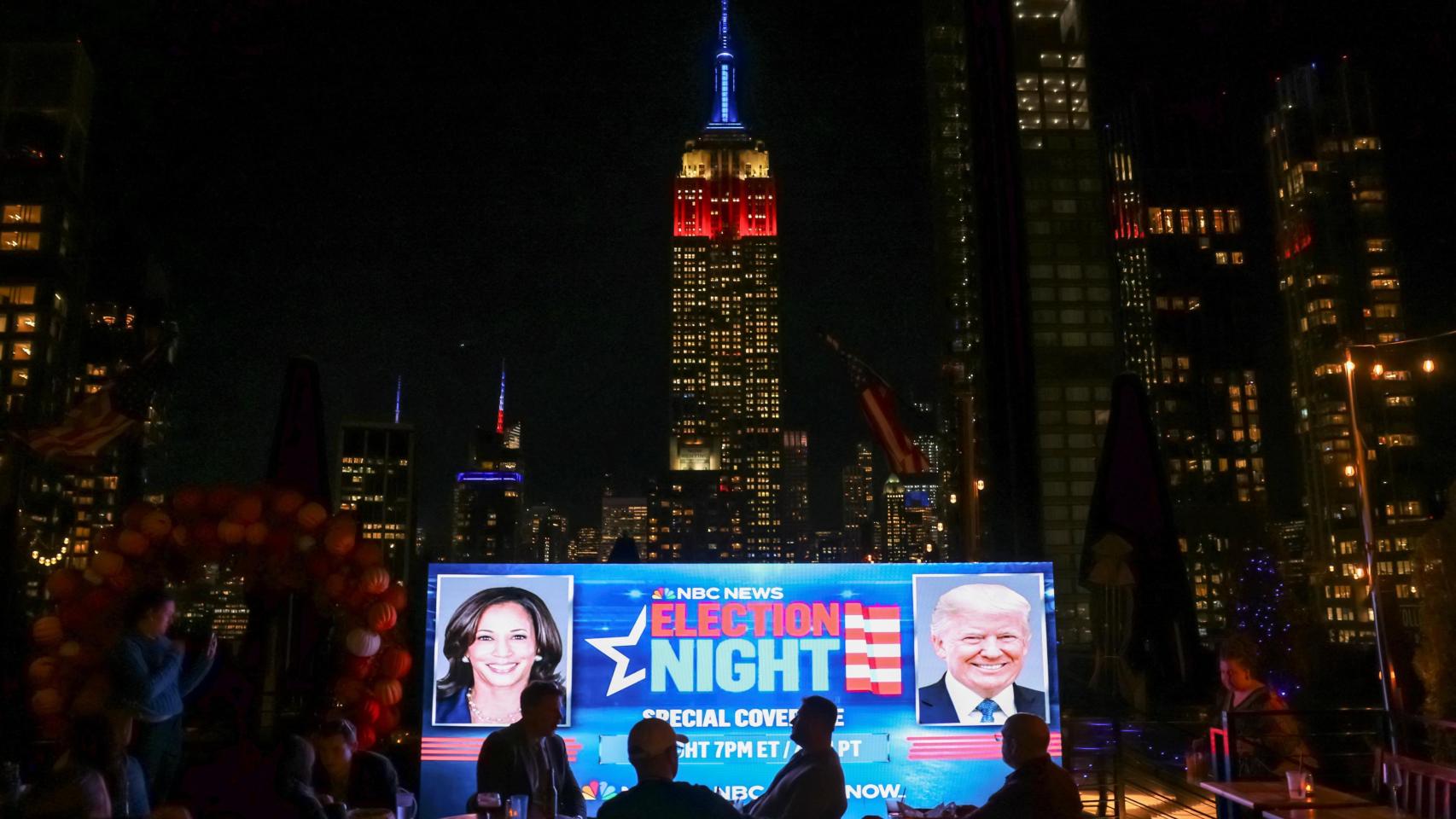 La noche electoral de EEUU, en imágenes