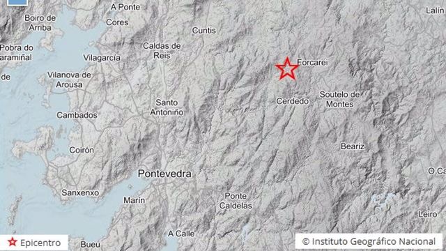 Registrado un terremoto de magnitud 2,9 en Forcarei (Pontevedra), el 6 de noviembre de 2024