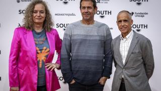 Carolin Otto, Travis Donnelly y Willard Tressel en el photocall de la II edición del South International Series Festival.