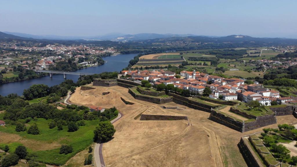Vista aérea de la fortaleza de Valença do Minho