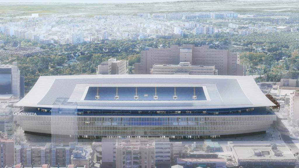 Recreación de la Nueva Romareda.