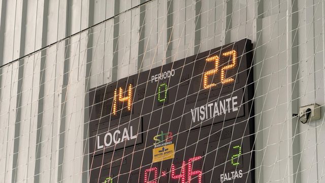 El nuevo marcador del pabellón Rosa Colorado de Salamanca
