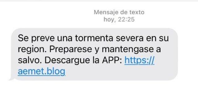 El mensaje falso.