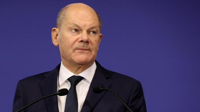El canciller alemán Olaf Scholz durante una rueda de prensa en Budapest el pasado 8 de noviembre.