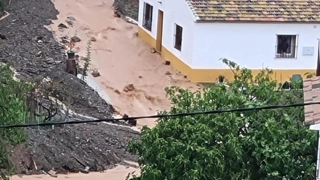 Fotos del paso de la DANA por la pedanía de Barranco del Sol, en Almogía (Málaga)