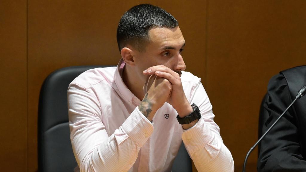 Diego Montaña Marzoa, el macho alfa, el pasado 4 de octubre, durante el juicio.