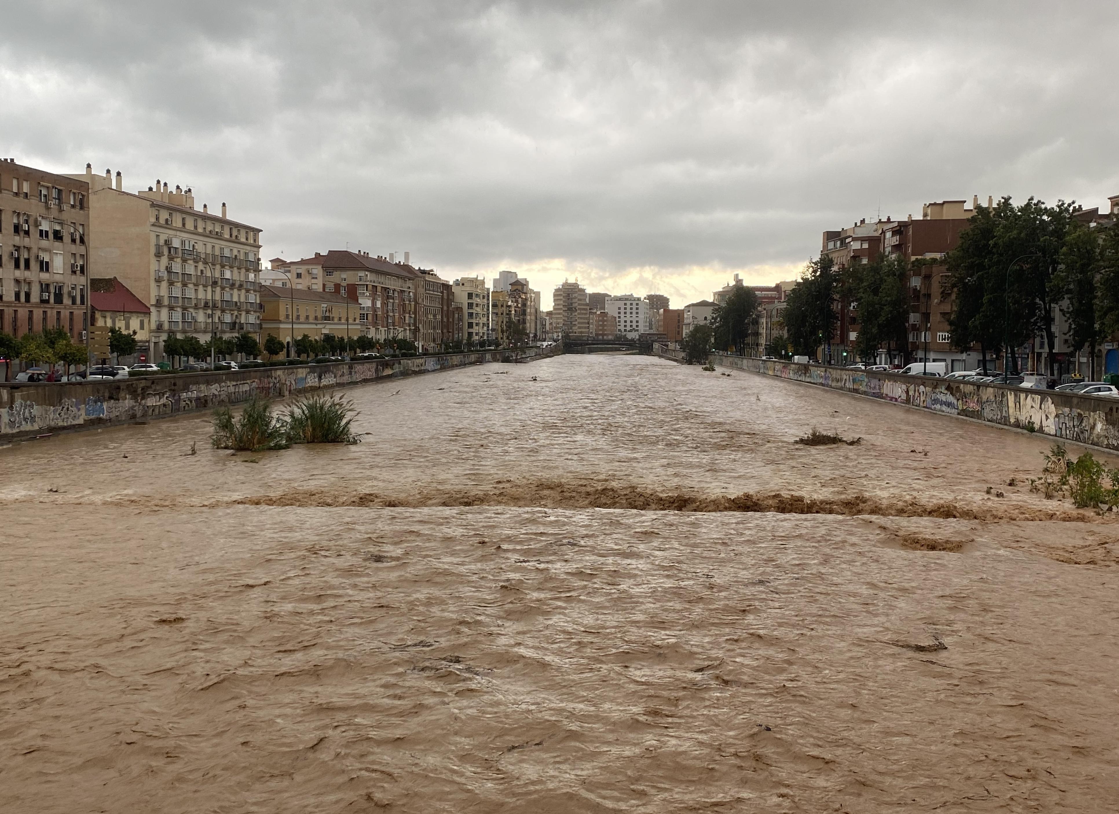 Río Guadalmedina, en Málaga.