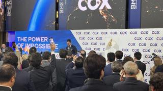 Enrique Riquelme,  presidente ejecutivo de Cox, durante el estreno de la compañía en la cotización del mercado continuo.