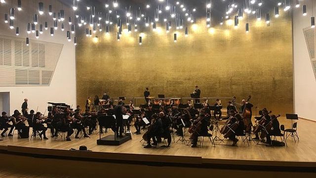 Concierto de la Orquesta Sinfónica del Conservatorio José Tomás en la sala sinfónica del ADDA.