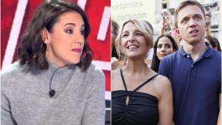 Irene Montero señala a Yolanda Díaz y Errejón en su estreno en Cuatro.