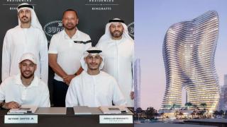 Neymar y su padre firman la compra de su nueva apartamento en Bugatti Residences Binghatti