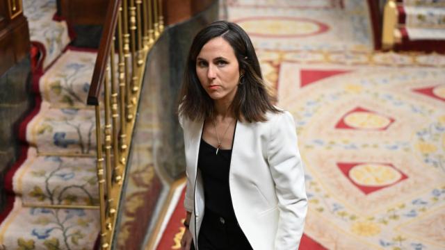 La secretaria general de Podemos, Ione Belarra, durante la sesión de control al Gobierno en el Congreso.