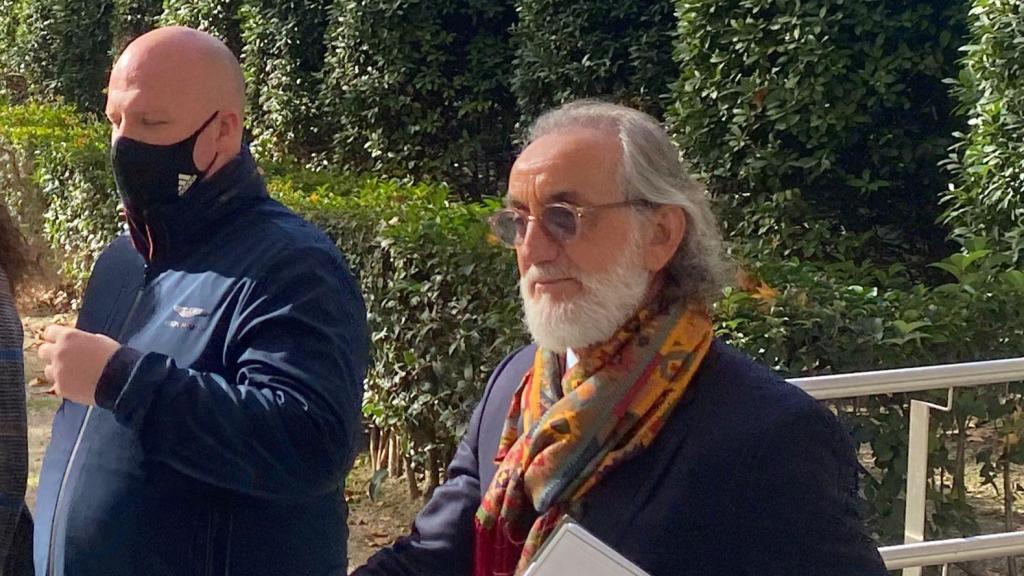 El empresario Álvaro Romillo, junto a su ya exabogado, Francisco Miranda, en la Audiencia Nacional.