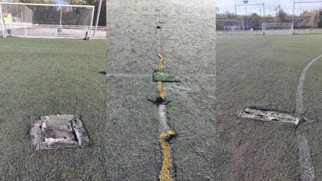 El campo de fútbol de Valdemoro.