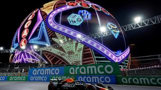 Max Verstappen durante la primera sesión de entrenamientos libres en el GP de Las Vegas.