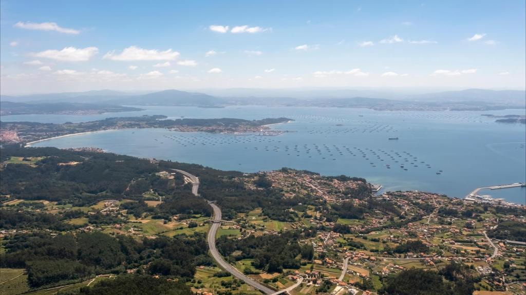 Vista de la Ría de Arousa desde O Barbanza.