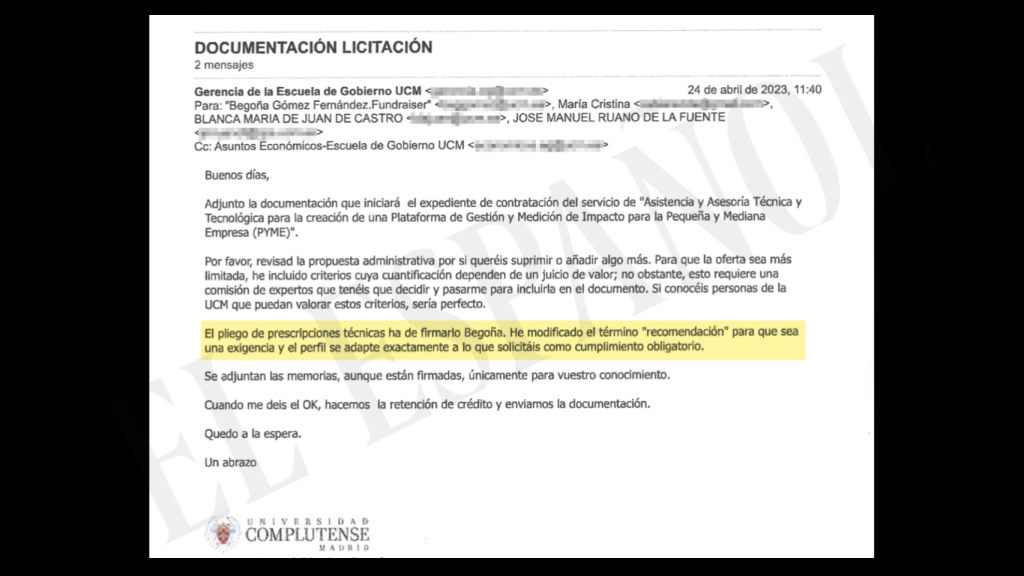Correo de la Universidad Complutense.