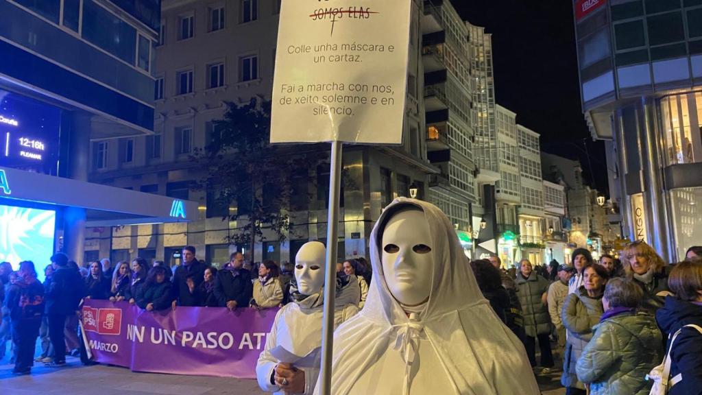 Concentración en A Coruña por el 25N en 2024.