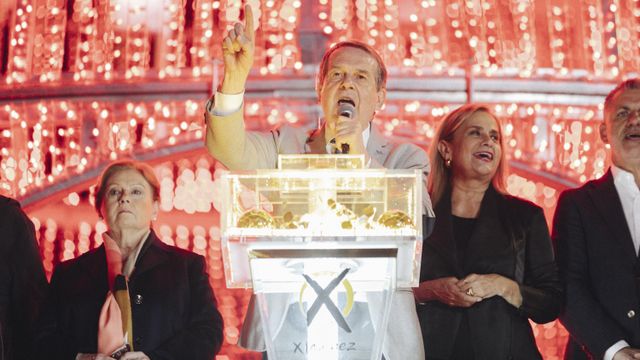 Abel Caballero durante el encendido de las luces de Navidad
