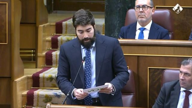 El diputado toledano Manuel Mariscal, este jueves durante su intervención en el Congreso.