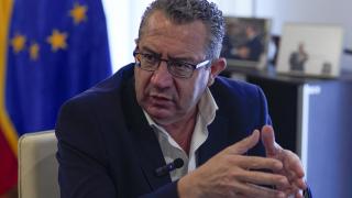 El presidente de la Diputación de Alicante, Toni Pérez, durante la entrevista concedida a EL ESPAÑOL.