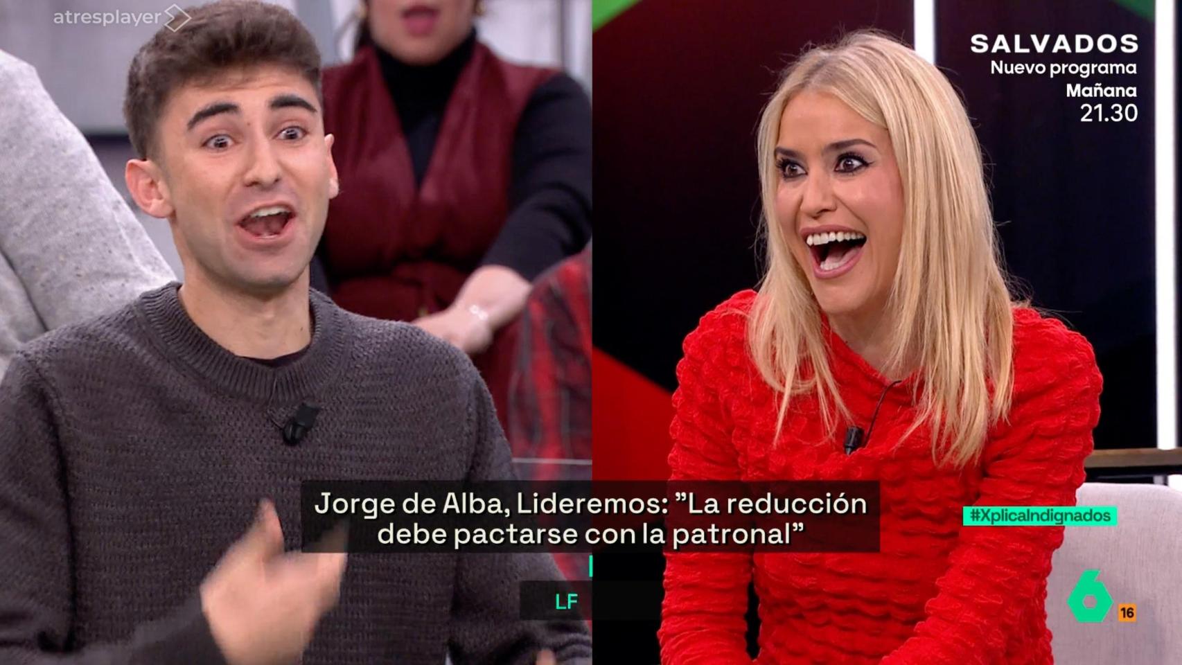 Jorge de Alba y Afra Blanco en 'laSexta Xplica'.