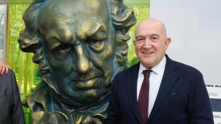 El alcalde de Valladolid, Jesús Julio Carnero, en la presentación de la réplica del Goya