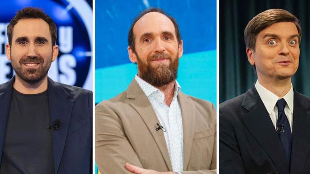 Los presentadores Aitor Albizua, Eduardo Sáenz de Cabezón y Marc Giró