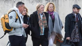 El narcotraficante gallego, José Ramón Prado Bugallo(3d), conocido como Sito Miñanco, a su llegada a la Audiencia Nacional, a 18 de noviembre de 2024, en San Fernando de Henares, Madrid