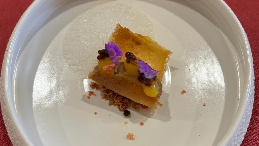 Tapa del Restaurante Barrio, en Toledo.