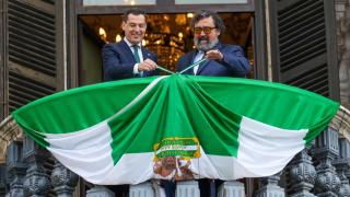 Juanma Moreno y Paco Tous, en el palacio de San Telmo.