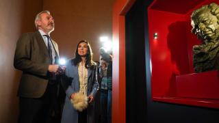 Azcón y Fernández, este miércoles durante la inauguración.