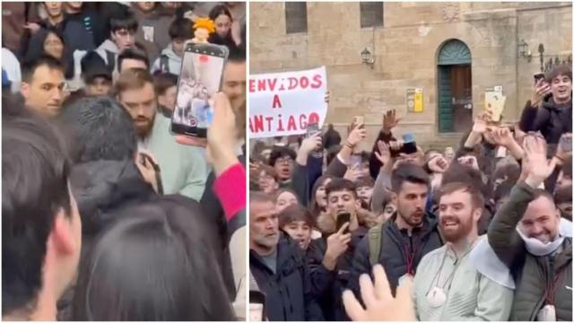 Ibai Llanos y El Xokas revolucionan Santiago de Compostela: así fue su llegada.