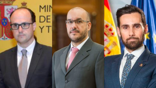 Juan Ignacio Díaz Bidart -ex jefe de Gabinete de Industria-, Carlos Moreno -actual jefe de Gabinete de Hacienda- y Rafael Pérez -ex jefe de Gabinete de Interior y actual secretario de Estado-  en un fotomontaje.