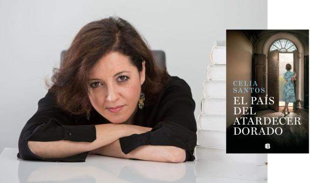 'Celia Santos y su novela 'El país del atardecer dorado'.