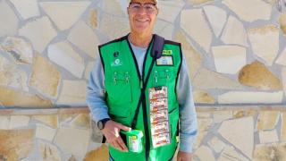 El vendedor de la ONCE en El Morche, Francisco Manuel Caralampio.