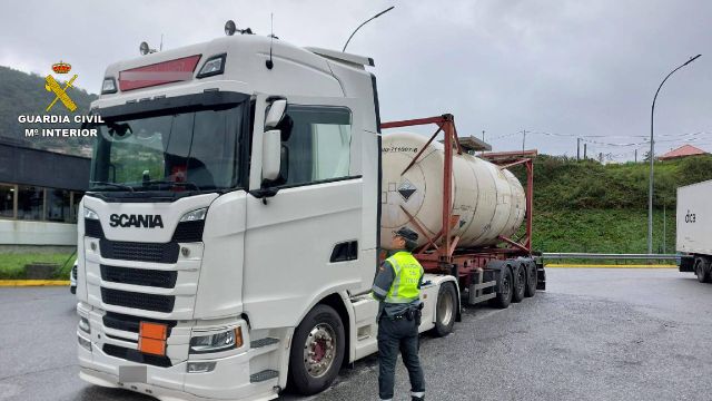 Interceptan en Pontevedra a un transportista positivo en drogas mientras trasladaba mercancías peligrosas