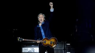 Paul McCartney durante su concierto del lunes en el Wizink Center de Madrid. Foto: Ricardo Rubio/Europa Press
