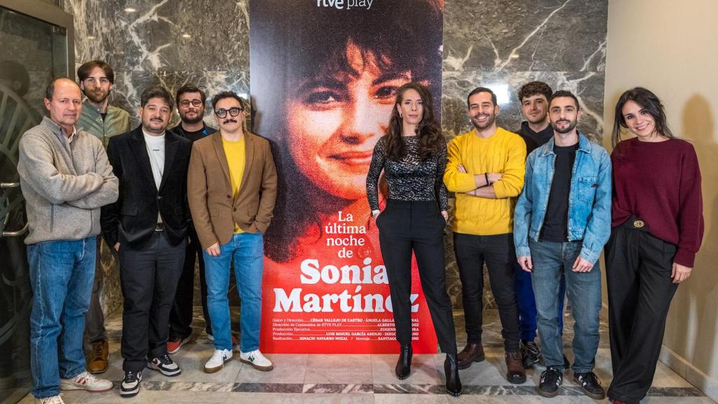 El equipo del documental durante su presentación en el Cine Estudio del Círculo de Bellas Artes.