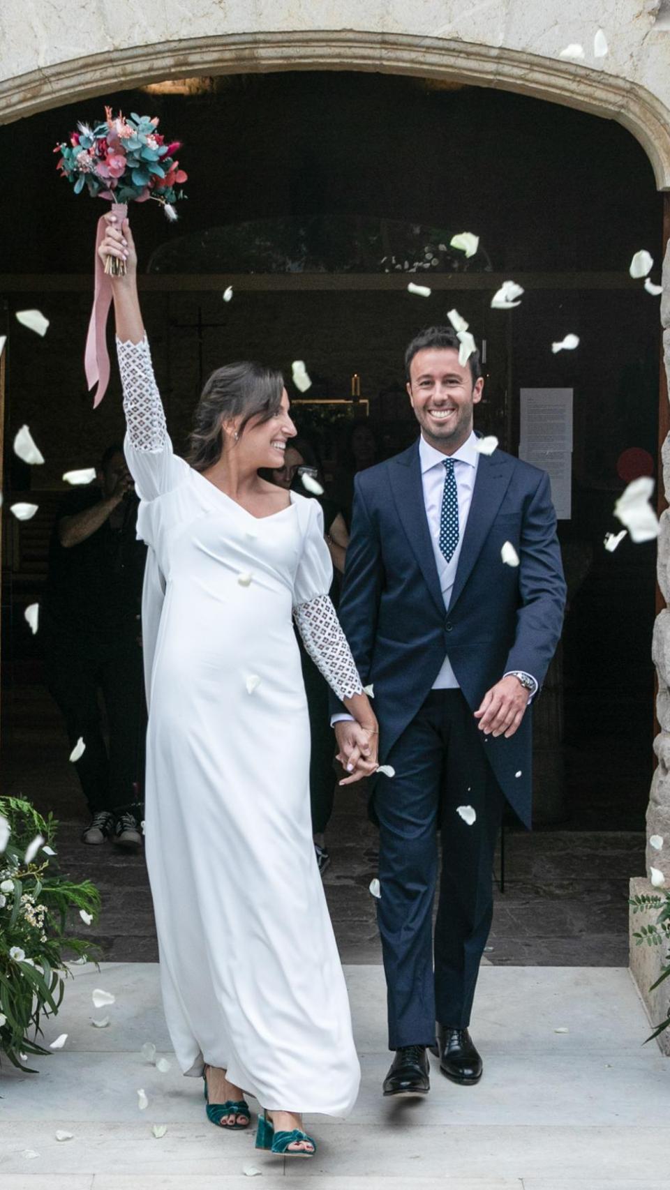 Matías Prats Jr. y Claudia Collado, en el día de su boda.