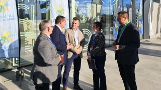 Marián y Bernabé Cano, en la jornada inaugural del congreso internacional este jueves.