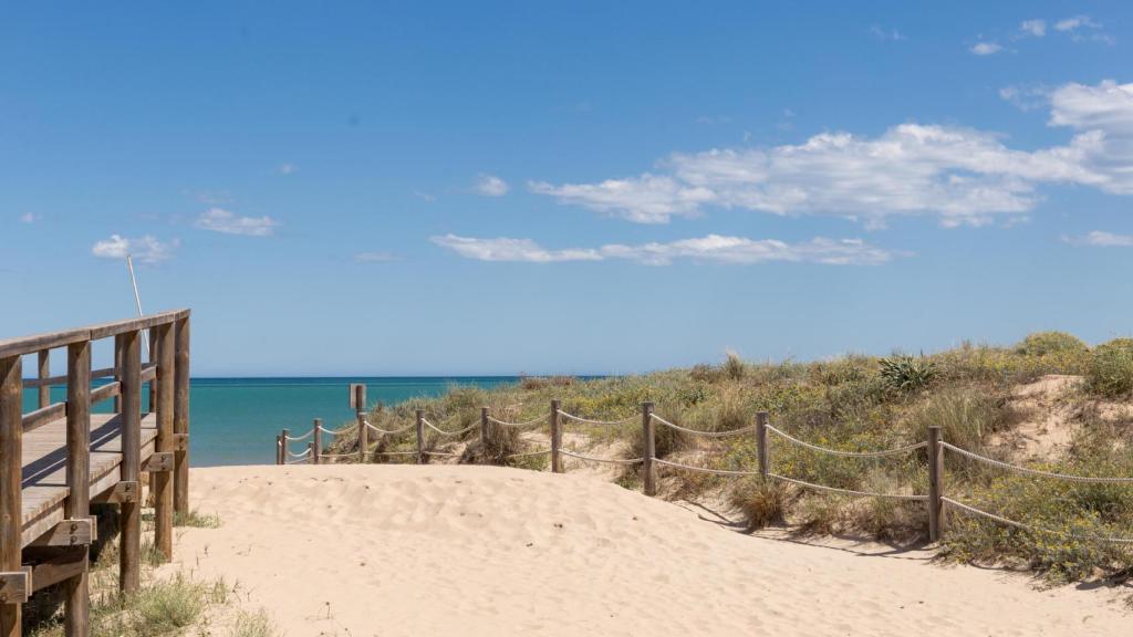 En este sitio las personas suelen moverse a pie o en bicicletas.
