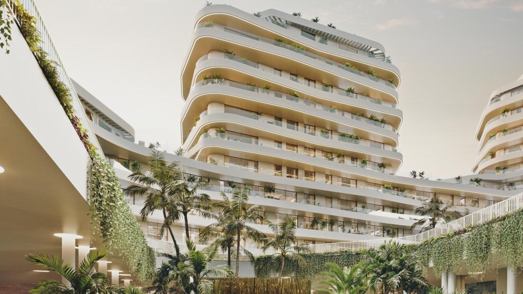 Vista interior de Térmica Beach, la última gran promoción residencial impulsada en la nueva Milla de Oro de Málaga.