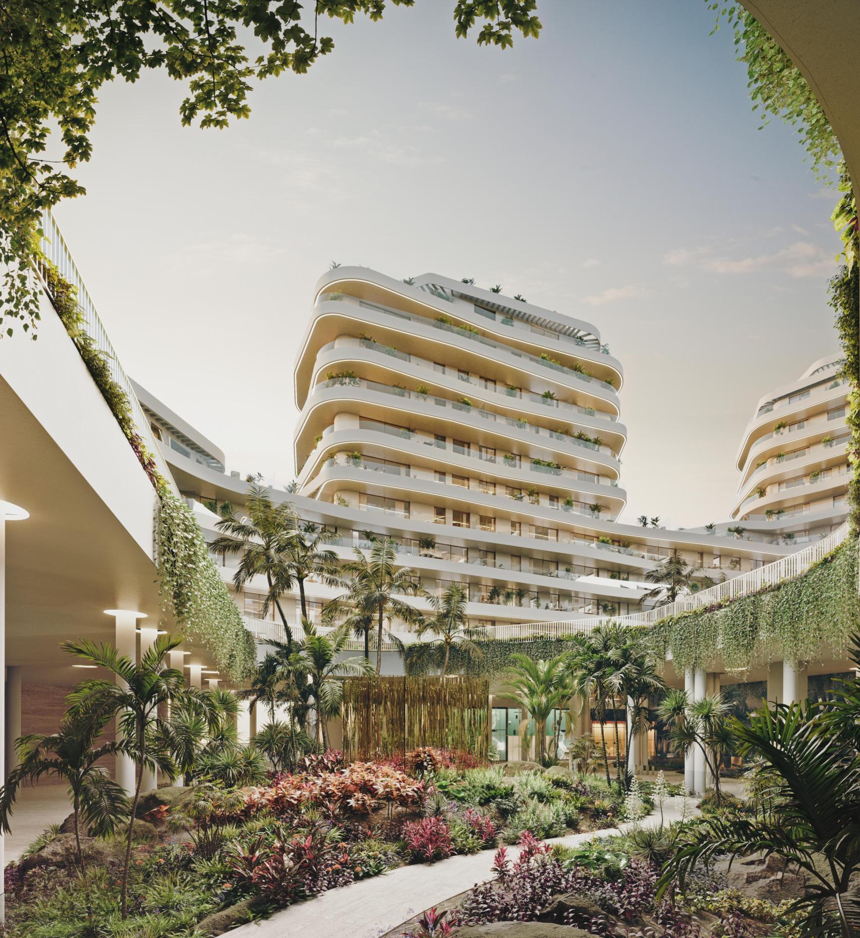 Vista interior de Térmica Beach, la última gran promoción residencial impulsada en la nueva Milla de Oro de Málaga.