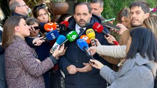 Paco Núñez a su llegada al Comité Ejecutivo Nacional del Partido Popular en Madrid. Foto: PP CLM.